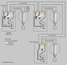 Ground is also connected to the ground. Wiring Diagram For 3 Way Switch With Multiple Lights Http Bookingritzcarlton Info Wiring Diagram For 3 Light Switch Wiring 3 Way Switch Wiring Light Switch