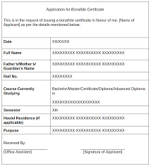 A sample of employee bonafide. Application For Bonafide Certificate Format Samples Leverage Edu