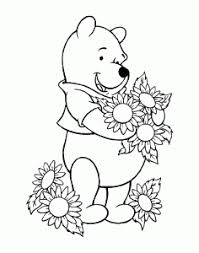Simple Winnie The Pooh Coloring Page To Print And Color For Free Bear Coloring Pages Disney Coloring Pages Cute Coloring Pages