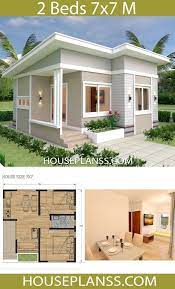 That still seems small to many, but i think my family and i could go small in this this tiny house goes a little smaller than the previous plans mentioned. Small House Design Plans 7x7 With 2 Bedrooms House Plans 3d Denah Rumah 2 Kamar Tidur Tata Letak Rumah Desain Rumah Eksterior