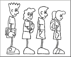 Students line up clipart is free 1024 * 1024 png clipart with transparent backgroud. Clip Art Cartoon School Scene Classroom 13 B W I Abcteach Com Abcteach