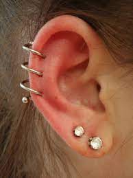 Ear Spiral Piercing By Penelope Haven Body Arts Piercing Tattoo Havenbodyarts Com 108 Main St Fl2 N Silver Earring Cuff Triple Ear Piercing Ear Piercings