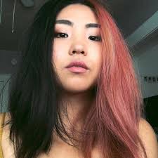Black And Red Hair Color Half And Half Hair Color Black Color Hair Red In 2020 Hair Color For Black Hair Two Color Hair Aesthetic Hair