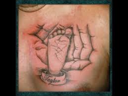 Baby footprint tattoos are, at times, inked to mark the death of a child. Baby Foot Tattoo Designs Youtube