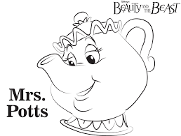 Lady and the tramp coloring book pages; Mrs Potts Beauty And The Beast Coloring Pages Disney Movies List