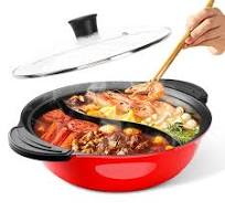 Amazon.com: Hot Pot with Divider for Induction Cooker Dual ...