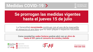 Cómo solicitar el pasaporte de vacunación. Generalitat On Twitter Prorroga De Las Medidas Covid19 En La Comunitat Valenciana Hasta El Jueves 15 De Julio Se Recomienda El Uso De La Mascarilla Al Aire Libre Como