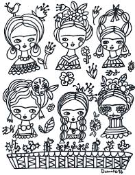 Coloring With Frida Frida Kahlo Coloring Pages Frida Kahlo Art