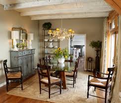Place it on the center of the buffet or add one more lamp and create a symmetrical effect on each side of the buffet. North Carolina Mountain Home Farmhouse Dining Room Charlotte By Greeson Fast Design Houzz