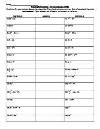Naming Polynomials Worksheets Teaching Resources Tpt