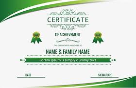 Kalau boleh kami katakan, sertifikat merupakan bukti resmi bahwa seseorang pernah mengikuti suatu kegiatan. Green Certificate Template Png And Vector Green Certificate Certificate Templates Free Certificate Templates