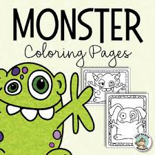 You will find a total of five pages in this printable pack. Monster Coloring Worksheets Teaching Resources Tpt