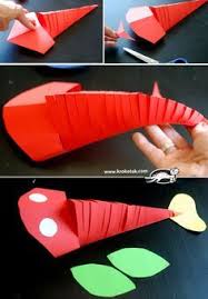Diy Poisson Articule Papier Krokotak Artisanats De Papier De Construction Activites Amusantes Art Jeunes Enfants