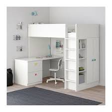 Stuva Folja Combi Lit Mezza 2 Tiroirs 2 Portes Blanc 207x99x182 Cm Ikea Loft Ikea Lit Mezzanine Lit A Etage