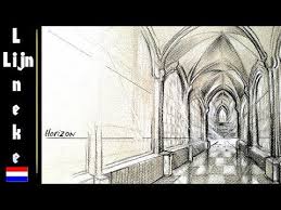 Hoe Teken Je Perspectief Kerk Interieur Met Kruisboog Gewelf Youtube Perspectief Tekening Perspectief Gewelf