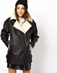 Asos Faux Leather Jacket Fashion Borg Jacket Clothes