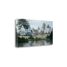 Tangletown Fine Art Rivers Edge Bill Saunders 17-in H x 34-in W Country  Print