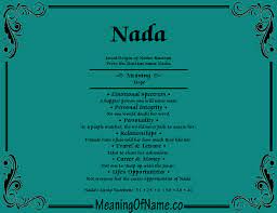 Nada Meaning Of Name