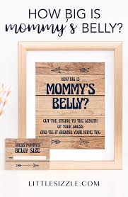 Rustic Baby Shower Game How Big Is Mommy S Belly By Littlesizzle Printable Guess The Belly Si Baby Shower Table Set Up Baby Shower Woodland Rustic Baby Shower