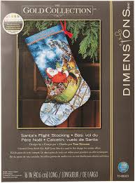 For young girls, it is recommended to get the pattern with contrast colors because all these tips can help you to get the best pattern out of cross stitch christmas stockings. Dimensions Stocking Counted Cross Stitch Kit Santa Flight Amazon De Kuche Haushalt