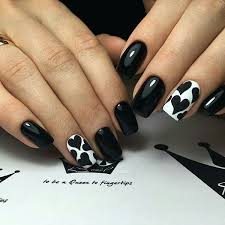 Black And White Nail Art Design Awesome These Black Polish Nail Art Designs Are Really Fantastic I Know Only 5 Black Polish Nail Art Designs B Valentines Nails Trendy Nail Art White Nail Art