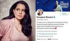 Explore tweets of kangana ranaut @kangnaranaut___ on twitter. Did You Notice Kangana Ranaut Has An Official Twitter Account With A Blue Tick New Bio And Username