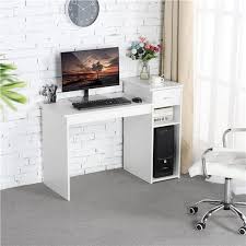 Topeakmart Computer Desk Home Office Study Workstation Laptop Table W Drawer Shelves Black Walmart Com In 2020 Small Computer Desk White Computer Desk Home Office Furniture