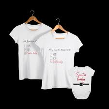Santa Baby Family T Shirts Set Fashion For Two Shop