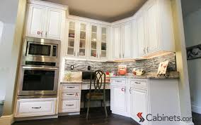 Thuston painted floor white kitchen makeover. How To Install Kitchen Cabinet Handles Cabinets Com
