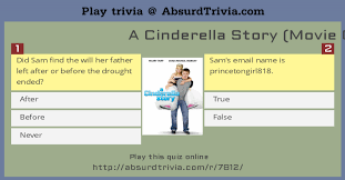 Displaying 162 questions associated with treatment. A Cinderella Story Movie Quiz