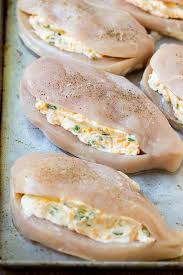Chicken Breasts Filled With Cream Cheese Cheddar Cheese And Jalapenos Recipes Easy Chicken Recipes Chicken Recipes