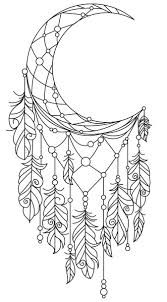 Lune Attrape Reve Dessin De Capteur De Reve Capteurs De Reves Tatouage Coloriage A Imprimer