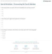 Common punctuation marks the braille numbers. Quiz Worksheet Pronouncing The French Alphabet Study Com