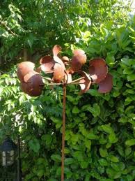 Edelrost Windrad Ginkgoblatter Edelrost Windrad Wind