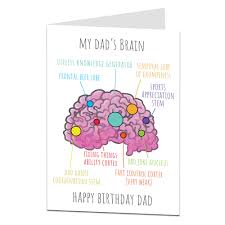 You might like how to write greeting card messages. Funny Dad Birthday Card My Dad S Brain Limalima Co Uk