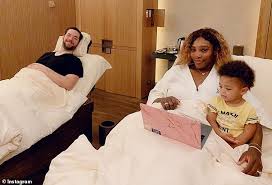 Serena williams getting her daughter ready for her first tennis lesson is the best thing you'll watch all week. Serena Williams Relaxes With Her Husband And Daughter At The Spa During French Open Break Daily Mail Online