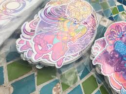 Pizza Demon Rainbow Holographic Sticker - Etsy Hong Kong