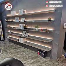 Kingston has a large selection of bathroom shelves or glass shelving in a variety of styles and finishes. Uke Italy Minimalist Wall Mounted Led Light Display Shelf With Light For Living Room Kitchen Study Room Kitchen Cabinet Parts Accessories Aliexpress
