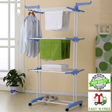 An airer helps reduce this moisture content quickly. Hyfive Extra Large 3 Tier Clothes Laundry Airer Drying Rack Rail Stainless Steal For Sale Online Ebay