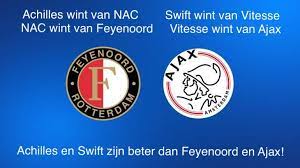 Feyenoord zou deze wedstrijd uiteindelijk. Voetbalhumor Logica Ajax Feyenoord Nac Vitesse Facebook