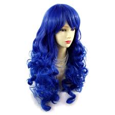 Asian ladies will hopefully find inspiration in this look. Amazon Com Wiwigs Romantic Long Curly Wig Blue Dark Blue Dip Dye Ombre Hair Beauty