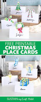 If you would like to add your own personalized names, use the text box and add the names to the blank reindeer. Free Printable Christmas Place Cards Sustain My Craft Habit