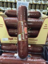 In a large bowl, mix together the ground beef, mustard seed, garlic powder, liquid smoke, curing salt, and pepper using your hands. Klement S Beef Summer Sausage 3 Pounds Costcochaser