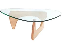Coordinate the look with matching side tables and lighting. Noguchi Light Oak Coffee Table 19mm Glass Top Furniture And Refurbishment