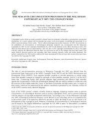 The basic law of copyright in malaysia is under the copyright act 1987 which came into force on 1 december 1987. Pdf The New Anti Circumvention Provision In The Malaysian Copyright Act 1987 The Changes Made