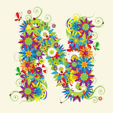 Vector art, clipart and stock vectors. Letter N Floral Design See Also Stock Vector Colourbox