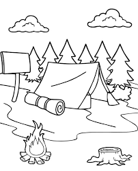 Thecoloringpages.blogspot.com it s difficult to overemphasize the pattern: Tent In The Forest Coloring Page For Kids