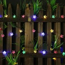 Amazon Com Skyfire Solar Powered Flower Outdoor String Lights 50led Waterproof Blossom Solar Fairy Lights For Outdoor Garden Patio Garden Outdoor