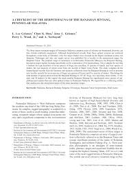 Dnex is committed to serve as a technology partner for customers. Pdf A Checklist Of The Herpetofauna Of The Banjaran Bintang Peninsular Malaysia