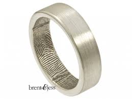 From Www Brentjess Com The Original Fingerprint Wedding Ring In Sterling Silver 6mm Be W Engagement Rings For Men Rings For Men Fingerprint Wedding